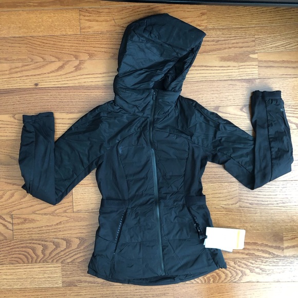 Lululemon Down for It All 700-Down-Fill Black Hooded Jacket Women's Size 4 NWT - Picture 2 of 12